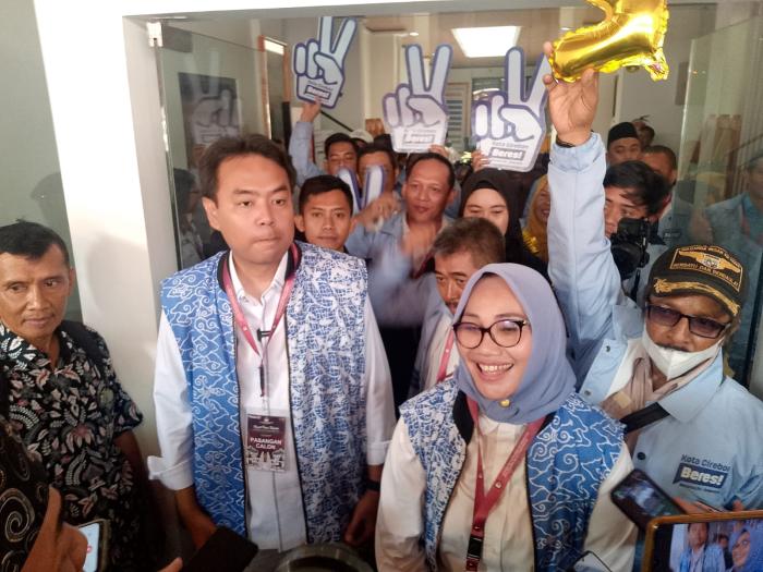 Nomor Urut 2, Eti Herawati dan Suhendrik Siap Bersaing di Pilwalkot Cirebon 2024